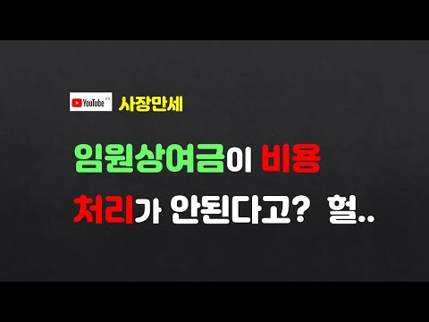 (법인세) 임원상여금이 비용처리가 안된다고? 헐..