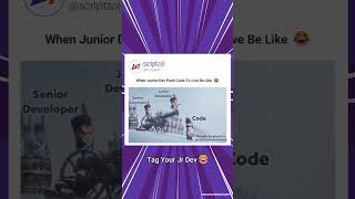 When Junior Dev Push Code To Live Be Like 😂 #reels #insta #memesdaily