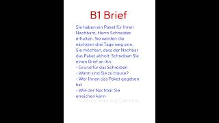 B1 Deutsch schreiben Brief schriftlich Prüfung #b1 #Prüfung #Deutsch #b1prüfung #schreiben #lernen