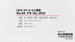 【サマーセール2024】No.94アラーラム2023