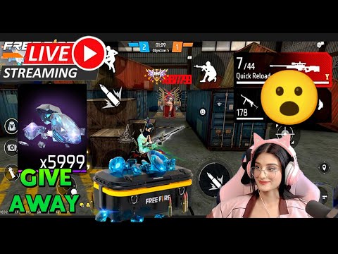 FREE FIRE LIVE 🔴 DIMOND GIVE AWAY 💯% #freefire