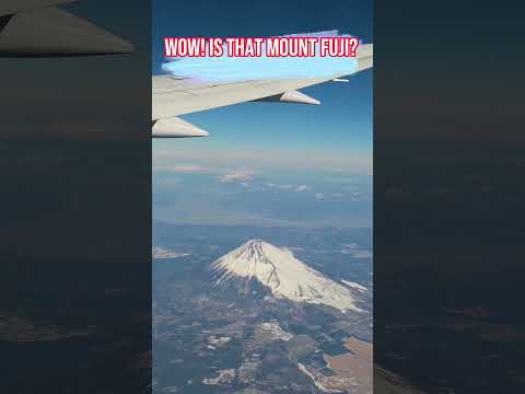 Amazing Airplane View of Mount Fuji in Japan #helloamazingjapan #shorts #fujisan #mountfuji #japan