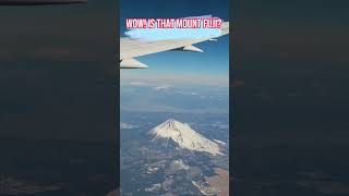 Amazing Airplane View of Mount Fuji in Japan #helloamazingjapan #shorts #fujisan #mountfuji #japan