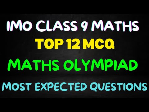 IMO Class 9 Maths Important MCQ Questions 2024 // IMO 2024 Questions