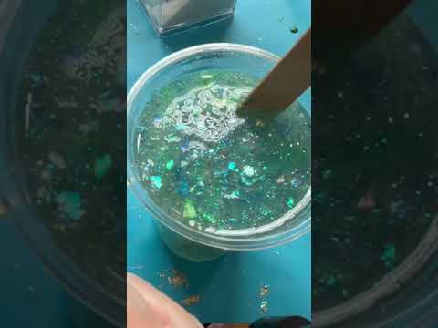 Mixing a beautiful shiny resin for ornaments!  Full tutorial on my channel! 💕