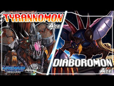 Digimon Card Game : RustTyranomon Ace (Green) VS Diaboromon Ace (Black) [BT-14]