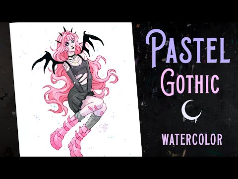 Pastel Gothic // Watercolor Paint with Me