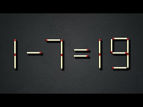 Move Stick (Don't remove) |  Fix the Matchstick puzzle 1-7=19