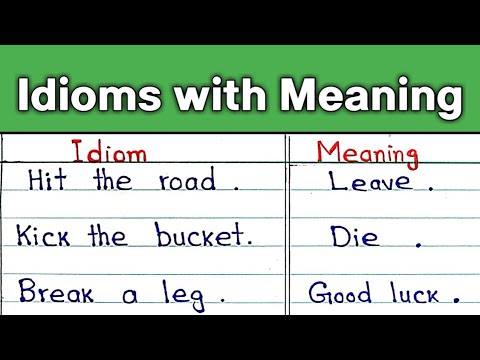 Idioms with meaning || Idioms in English