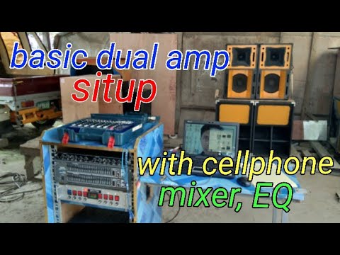 basic setup, dual amp with cellphone