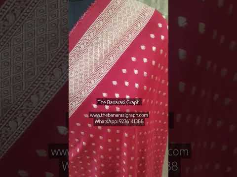 Red Mashru Silk Banarasi Saree Antique Zari Booti #saree