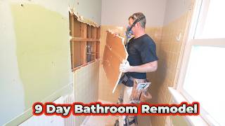 AMAZING! Small Bathroom Remodel in 9 Days Start to Finish Guide