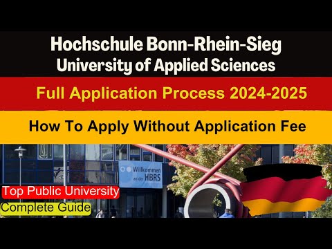 🎓 Hochschule Bonn-Rhein-Sieg | Complete Application Process | No Fee | Study in Germany 🇩🇪