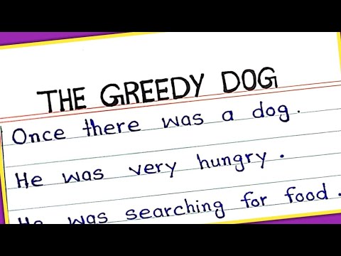 The greedy dog 10 lines story || Story on the greedy dog in English || Moral story