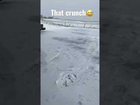 Crunchy snow/ice driveway #shorts #snow #ice