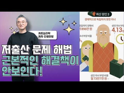 저출산 문제 해결 방법은 바로 이것! 정치인들 보세요. 근본적인 대책이 안보인다.