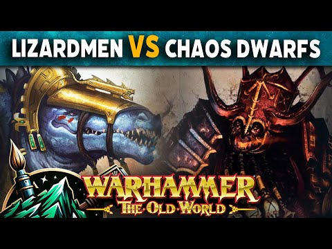 Chaos Dwarfs vs Lizardmen Warhammer The Old World Battle Report