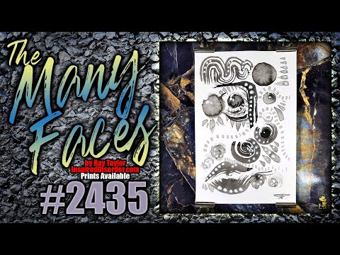 #2435 The Many Faces 2024 Collection: Ink Painting Process Timelapse with Ray Taylor