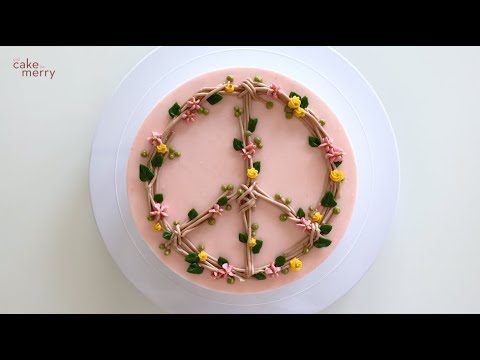 Floral Peace Branch Ring Cake