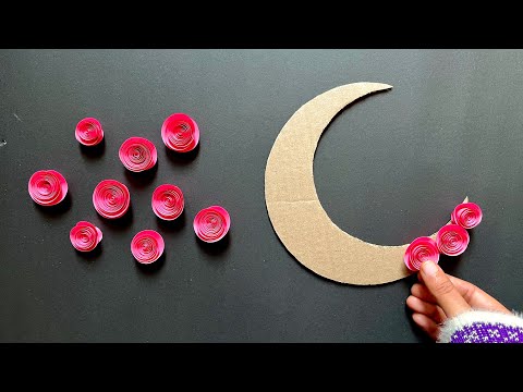 Beautiful moon wall hanging / Easy and simple wall hanging / sidra art and craft