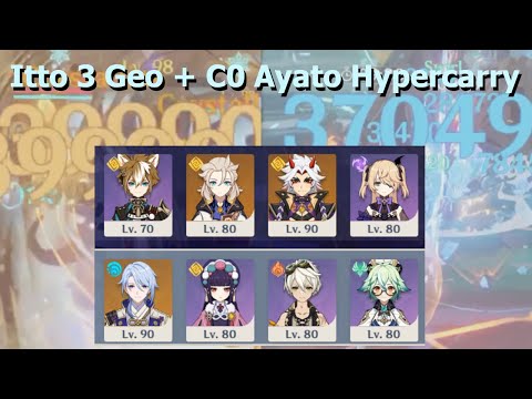 2.7 Abyss Itto Triple Geo + C0 Ayato Hypercarry 9 Star Continuous