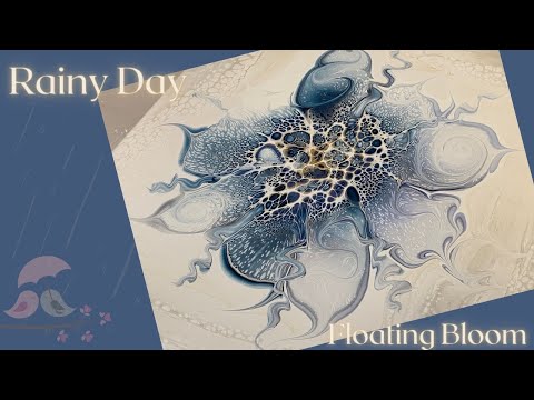 #202 Rainy Day Floating Bloom | Acrylic Pour Painting | Abstract | Fluid Painting