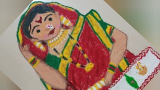 Haldi kumkum rangoli designs | हळदी कुंकू रांगोळी | मकर संक्रांत विशेष Makar sankranti  Rangoli #art