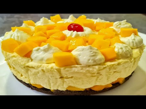 स्वादिष्ट मैंगो आइसक्रीम केक | Mango Ice Cream Cake |