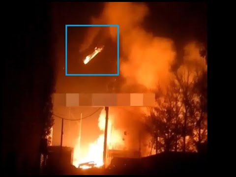 Distillery Tank Toss After Ukrainian Drone Strike on Ethanol Distillery in Voronezh