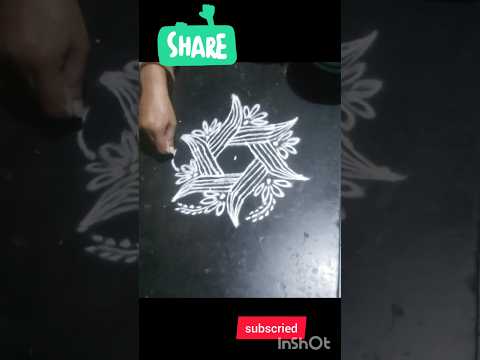 ५×३ ठिंपक्याची रांगोळी |  small rangoli design | aary creative rangoli |