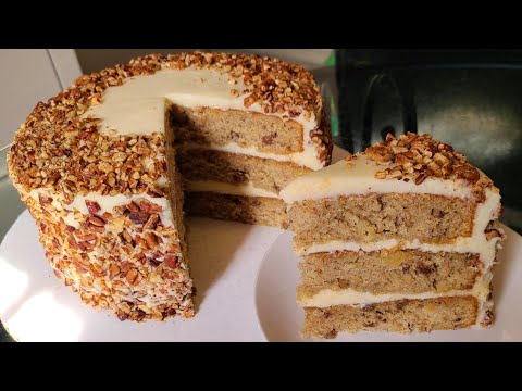 Hummingbird Cake from scratch | A 3-layer banana pineapple cake with a sweet cream cheese frosting.