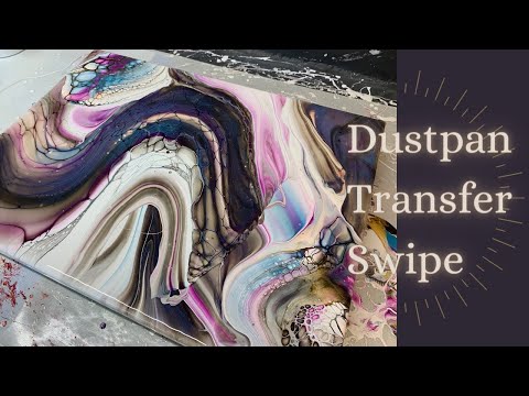 #167 Colorshift Supernova Dustpan Transfer Swipe | Acrylic Pour Painting | Abstract | Fluid Painting