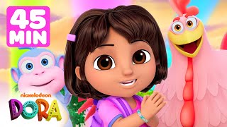 Dora's New Adventures & Rescues! 💥 45 Minute Full Episode Marathon | Dora & Friends