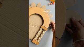 Easy Cardboard Ganpati Decoration ideas #youtubeshorts #shorts #ganpatidecoration #ganeshchaturthi