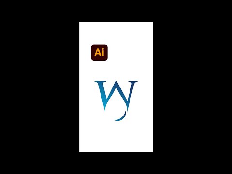 How to Create a Water W letter Creative Logo in Adobe Illustrator tips #shorts - Design.lk