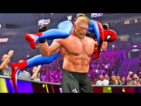 Spider man vs  Brock lesnar WWE Live 2K24 #shortsfeed #shortlive #wwe2k24