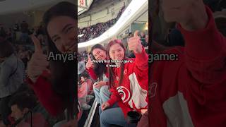 Anya’s first hockey game experience didn’t disappoint 👍 #funny #funnyvideos #downsyndrome #sisters