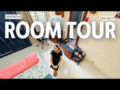 100Sq Ft REALISTIC Tiny ROOM TOUR in Bangalore | Digipriths HOME