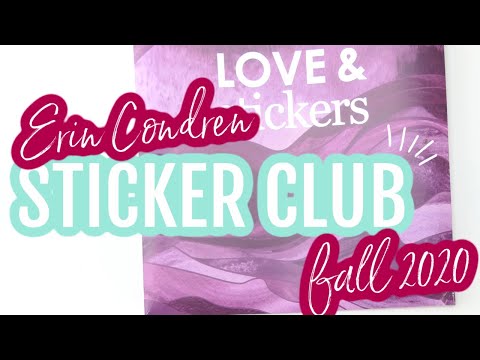 Erin Condren Sticker Club - Fall 2020