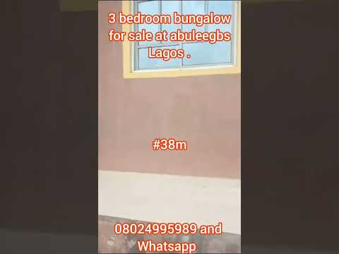 3bedroom bungalow for sale at Abuleegbs Lagos .