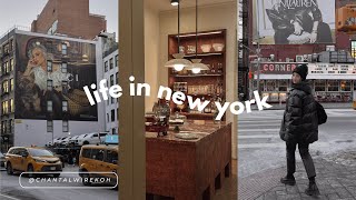 nyc vlog | cozy outfits, new levain cookie & homeware shopping in soho