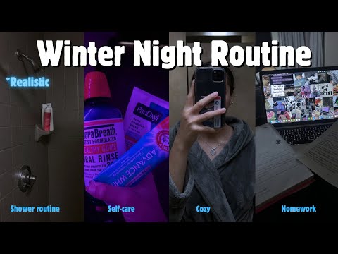 COZY WINTER NIGHT ROUTINE: COLLEGE EDITION | skincare, cleaning, homework + more