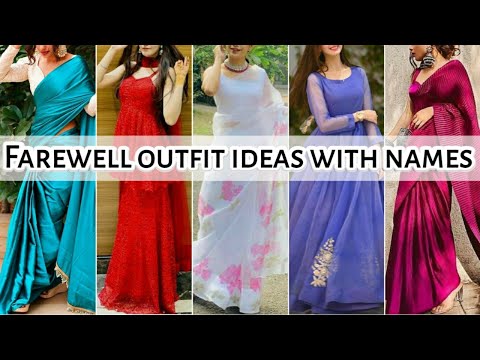 Farewell outfit ideas with names • Freshers outfit ideas for college • STYLE POINT