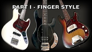 Fender Jazz Bass vs Precision vs Music Man StingRay - Part I - Finger Style