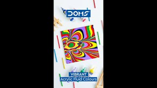 DOMS | Fluid Acrylic Vibrant Colours | Brighten up your imagination by filling colours