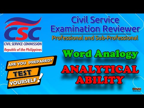 Civil Service Exam 2024 Reviewer - Word Analogy | Analytical #csc #cse2024 #civilservicereviewer