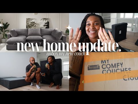 NEW HOME UPDATE: FURNISHING OUR LOFT|  UNBOX & SET UP CLOUD COUCH FROM MYCOMFYCOUCHES| THESANDYVIRGO