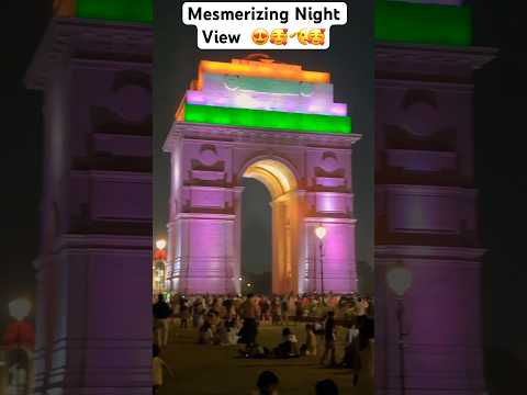 India Gate 🇮🇳l Crowded 😍😎 Night view 🫡🥰 #viral #trending #shortvideo #indiagate