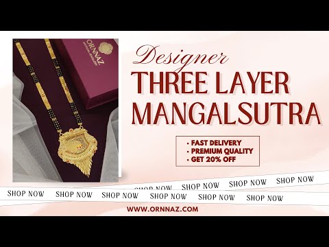 Designer Three Layer Mangalsutra - Gold Pendant Mangalsutra 2024 - Three Layer Mangalsutra Online