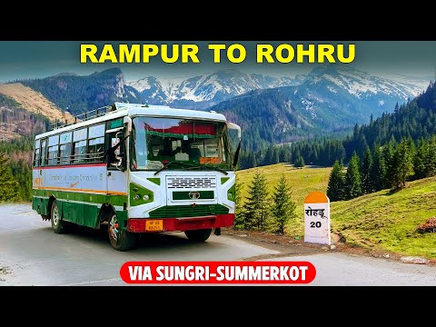 RAMPUR TO ROHRU HRTC bus journey | Shimla District's Hidden Route | Himbus